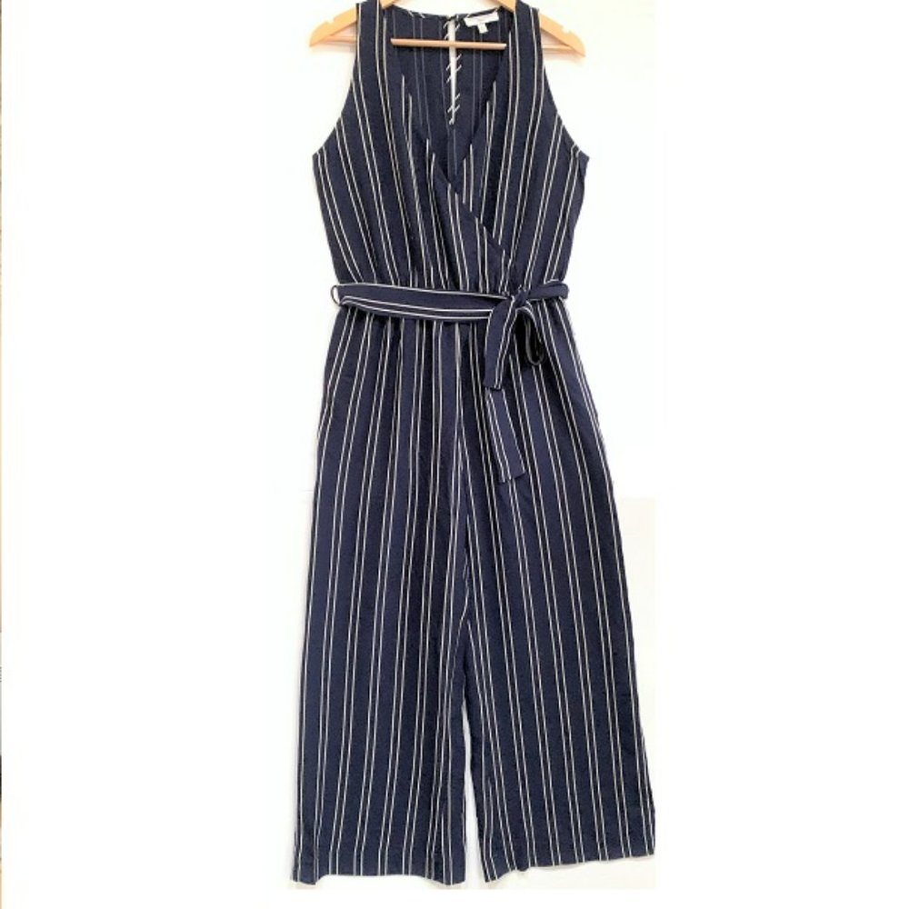 Waverly Grey stripe wide leg jumpsuit